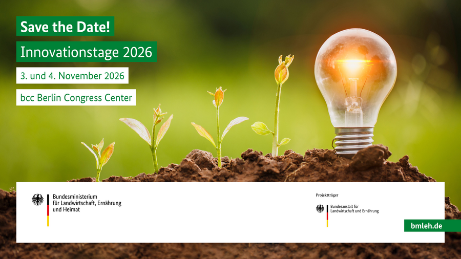 Veranstaltungsankündigung: DIe Innovationstage 2026 finden am 3. und 4. November 2026 im bcc Berlin Congress Center in Berlin statt. © U2M Brand – stock.adobe.com/BLE
